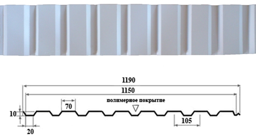 Профнастил стеновой ПС - 10